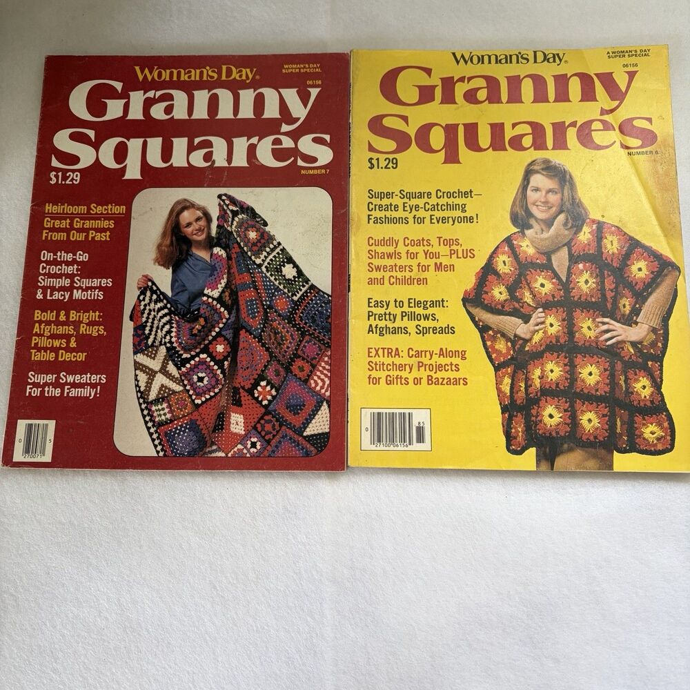 Vintage Woman’s Day Granny Squares Magazine Issue 6 And 7